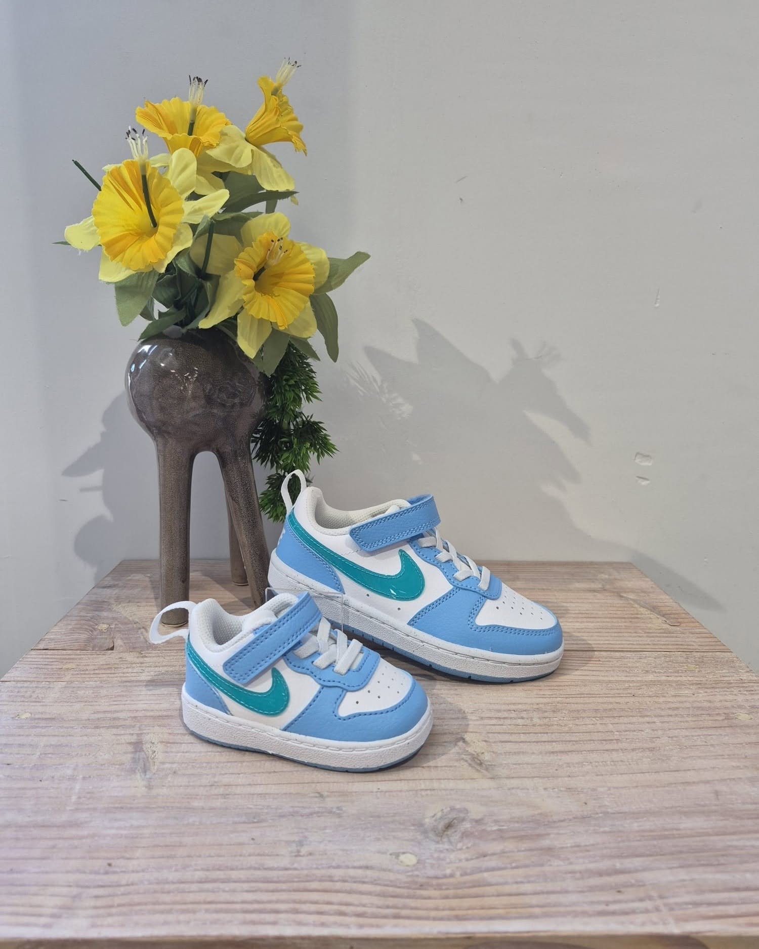 Nike court borough kindersneaker blauw