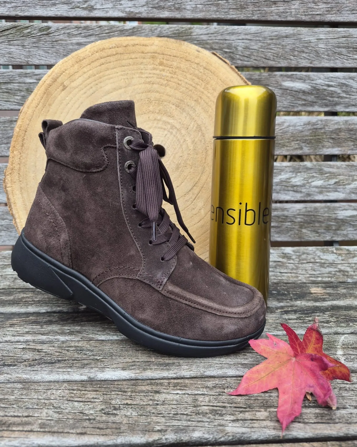 Xsensible veterboot suède donkerbruin